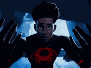 Miles Morales Running Away From Miguel GIF
