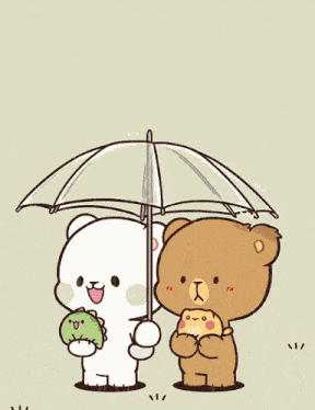 Milk And Mocha Bear Rain GIF