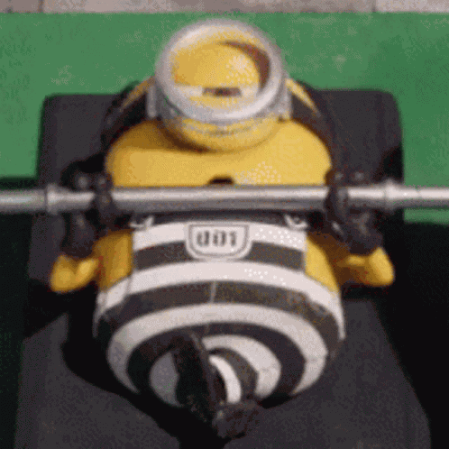 Minion Bench Press GIF