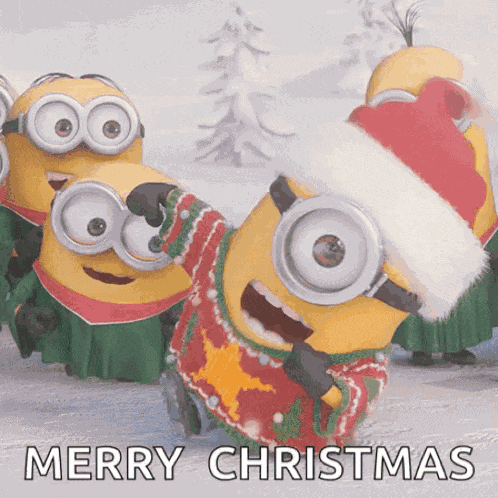 Minions Christmas GIF