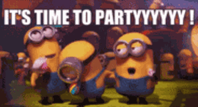 Minions Its Time To Party GIF