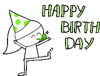 Minka Happy Birthday Sticker