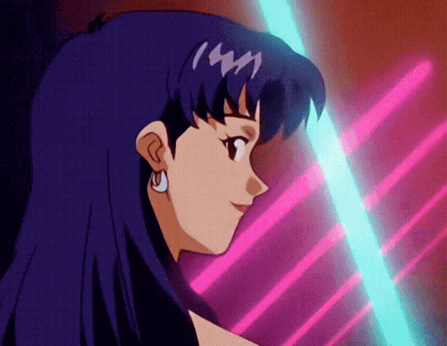 Misato Evangelion GIF