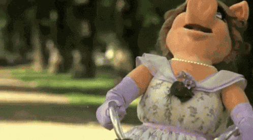 Miss Piggy Bicycle GIF