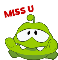 Miss U Om Nom Sticker