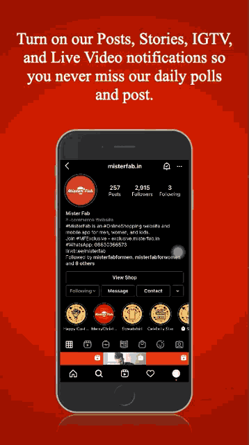 Mister Fab Turn On Instagram Notifications GIF