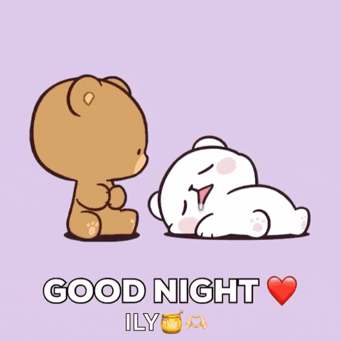 Mocha And Milk Bears Good Night GIF