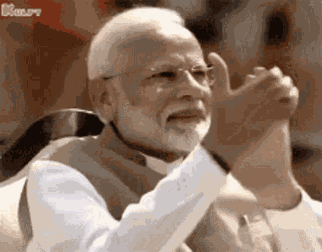 Modi Clapping Alone GIF