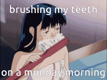 Monday Toothbrush GIF