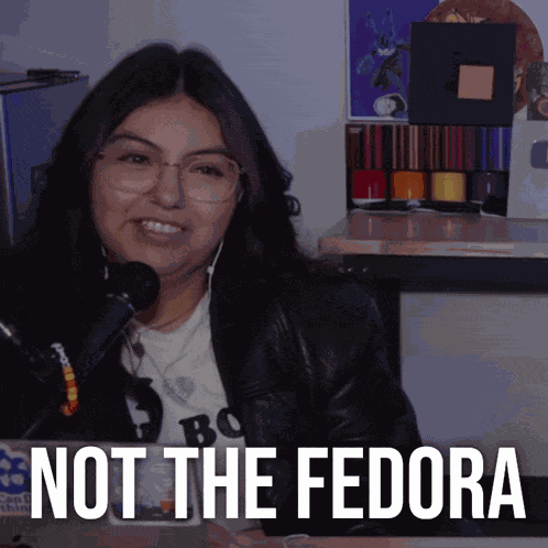 Monica T Fedora GIF