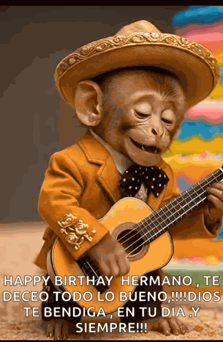 Monkey Birthday GIF