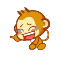 Monkey Laughing Sticker
