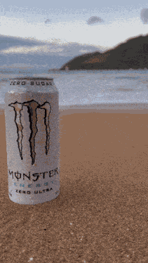 Monster On Beach White Monster GIF