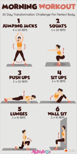 Morning Workout Jumping Jacks GIF