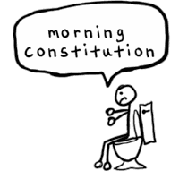 Morningconstitution Morningpoop Sticker