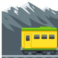 Mountain Railway Travel Sticker