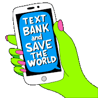 Moveon Text Bank And Save The World Sticker