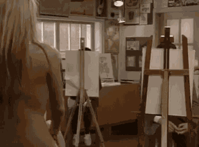 Mr Bean Painting GIF