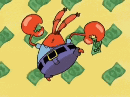 Mr Krabs Money GIF