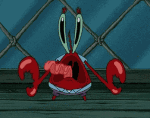 Mr Krabs Screaming GIF