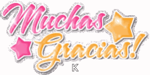 Muchas Gracias Sparkle GIF