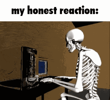 My Honest Reaction Skull GIF