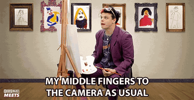 My Middle Fingers To The Camera As Usual Yungblud GIF