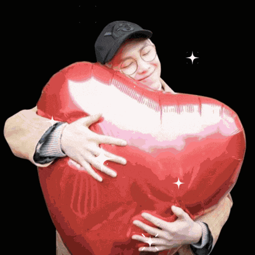 Namjoon Making Heart Heart Reaction GIF