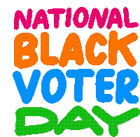 National Black Voter Day Vote Black Sticker