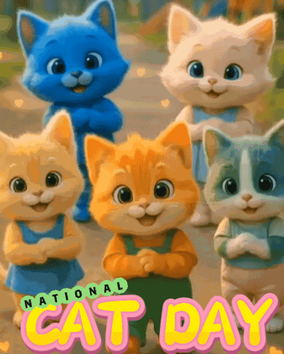 National Cat Day Cats GIF