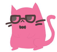 Nerd Cat Sticker