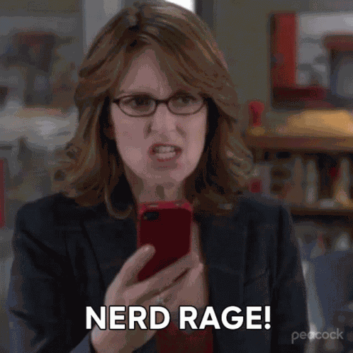 Nerd Rage Liz Lemon GIF
