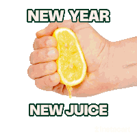 New Year Juice Sticker