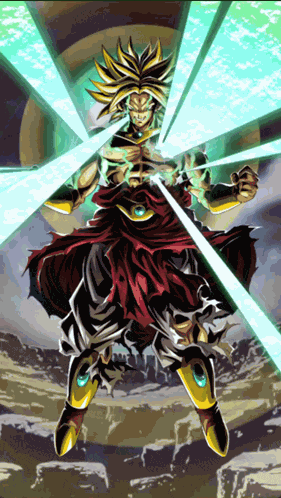 Nightmarish Impact Super Saiyan Broly GIF