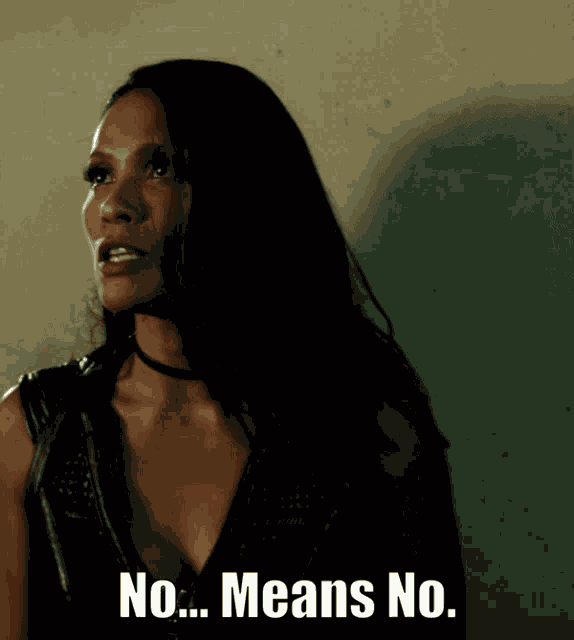 No Means No Mazikeen Smith GIF