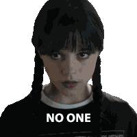 No One Wednesday Addams Sticker