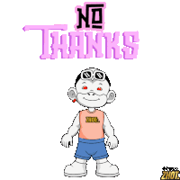 No Thanks No Thank You Sticker