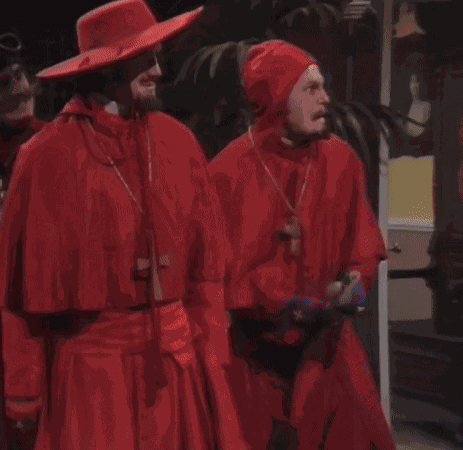 Nobody Expects The Spanish Inquisition Monty Python'S Flying Circus No One Expects The Spanish Inquisition GIF