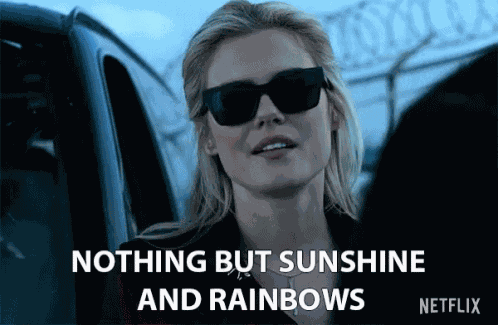 Nothing But Sunshine And Rainbows Happy GIF