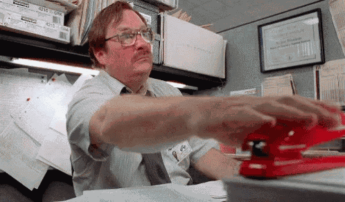 Office Space Stapler GIF