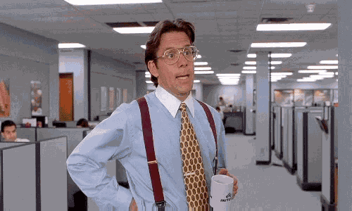 Office Space Thinking GIF