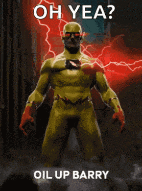 Oil Up Barry Reverse Flash GIF
