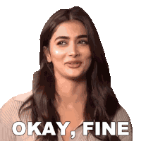 Okay Fine Pooja Hegde Sticker