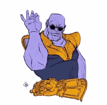 Old Crew Thanos Infinity Gaunlet GIF