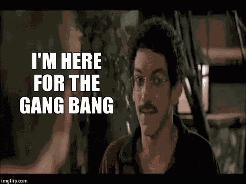 Old School Gang Bang GIF