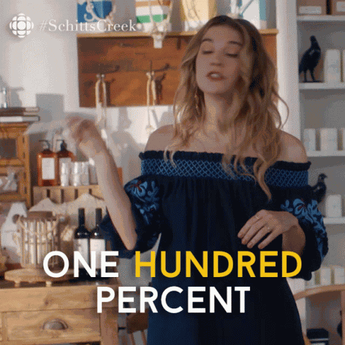 One Hundred Percent Annie Murphy GIF