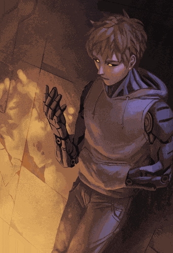 One Punch Man Genos GIF