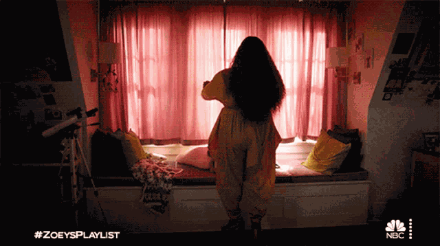 Open The Curtains Zoey GIF