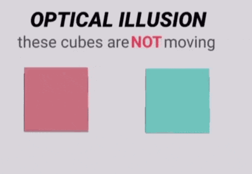 Optical Illusion Cubes Are Not Moving GIF