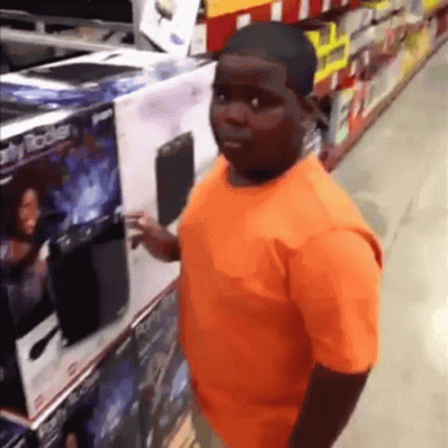 Orange Terio Awkward Orange Black Kid GIF